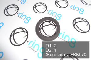 Кольцо уплотнительное O-RING 2x1 FKM 70