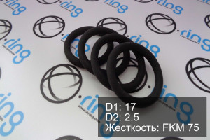 Кольцо уплотнительное O-RING 17x2.5 FKM 75