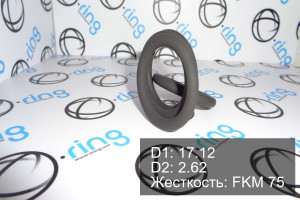 Кольцо уплотнительное O-RING 17.12x2.62 FKM 75