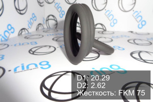 Кольцо уплотнительное O-RING 20.29x2.62 FKM 75