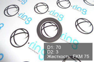 Кольцо уплотнительное O-RING 70x3 FKM 75