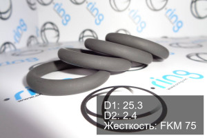 Кольцо уплотнительное O-RING 25.3x2.4 FKM 75