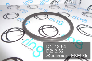 Кольцо уплотнительное O-RING 13.94x2.62 FKM 75