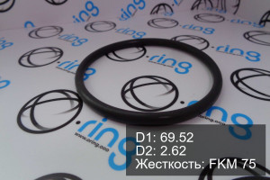 Кольцо уплотнительное O-RING 69.52x2.62 FKM 75