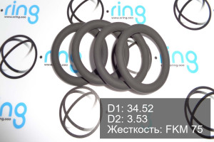 Кольцо уплотнительное O-RING 34.52x3.53 FKM 75