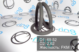 Кольцо уплотнительное O-RING 69.52x2.62 FKM 75