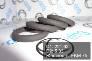 Кольцо уплотнительное O-RING 221.62x5.33 FKM 75