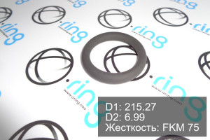 Кольцо уплотнительное O-RING 215.27x6.99 FKM 75