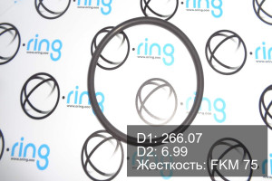 Кольцо уплотнительное O-RING 266.07x6.99 FKM 75