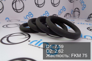 Кольцо уплотнительное O-RING 7.59x2.62 FKM 75