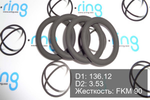 Кольцо уплотнительное O-RING 136.12x3.53 FKM 90