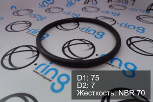 Кольцо уплотнительное O-RING 75x7 NBR 70