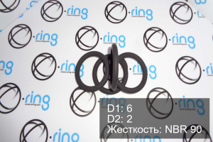 Кольцо уплотнительное O-RING 6x2 NBR 90