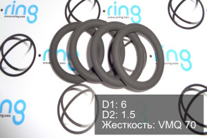 Кольцо уплотнительное O-RING 6x1.5 VMQ 70