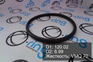 Кольцо уплотнительное O-RING 120.02x6.99 VMQ 70